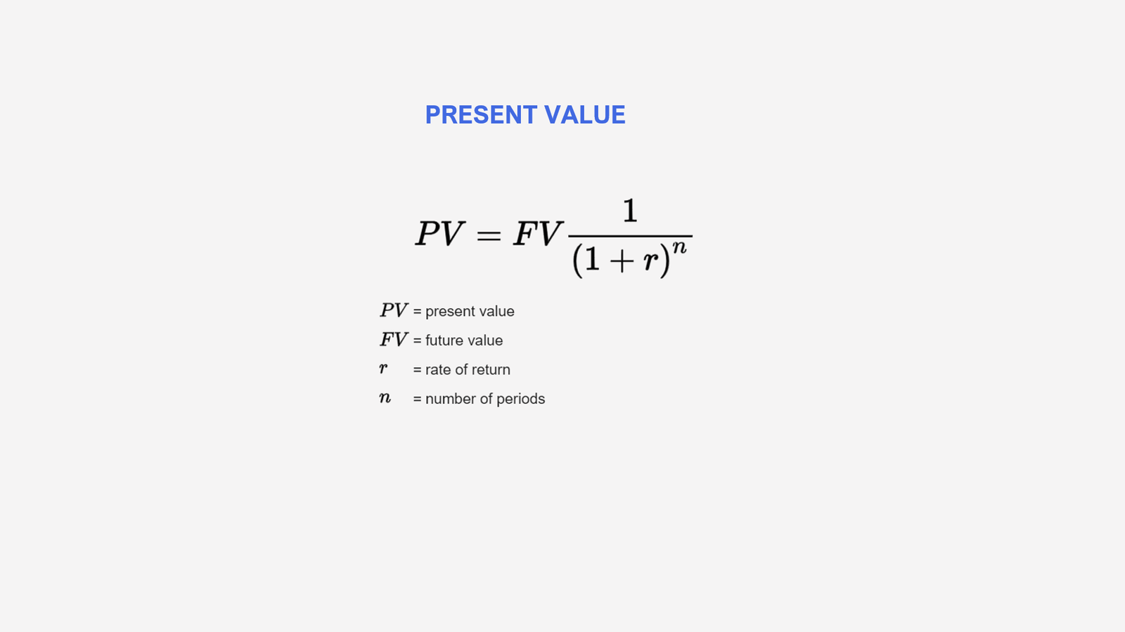 present value formula